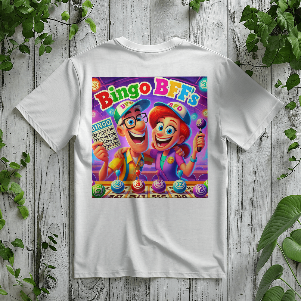 Bingo BFFS 2 - Bella + Canvas 3001 Unisex T-shirt Back Print - Gift for Her - Gift for Him