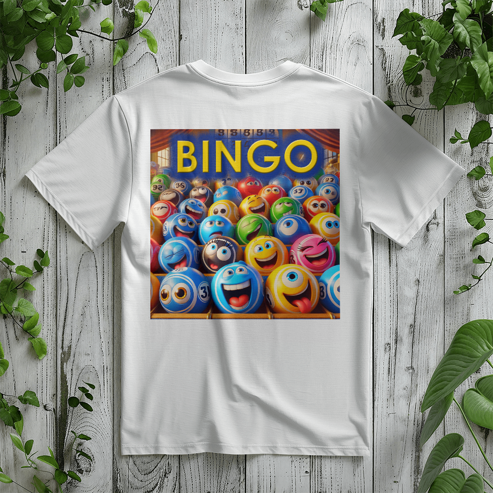 Bingo 1 - Bella + Canvas 3001 Unisex T-shirt Back Print - Gift for Her - Gift for Him