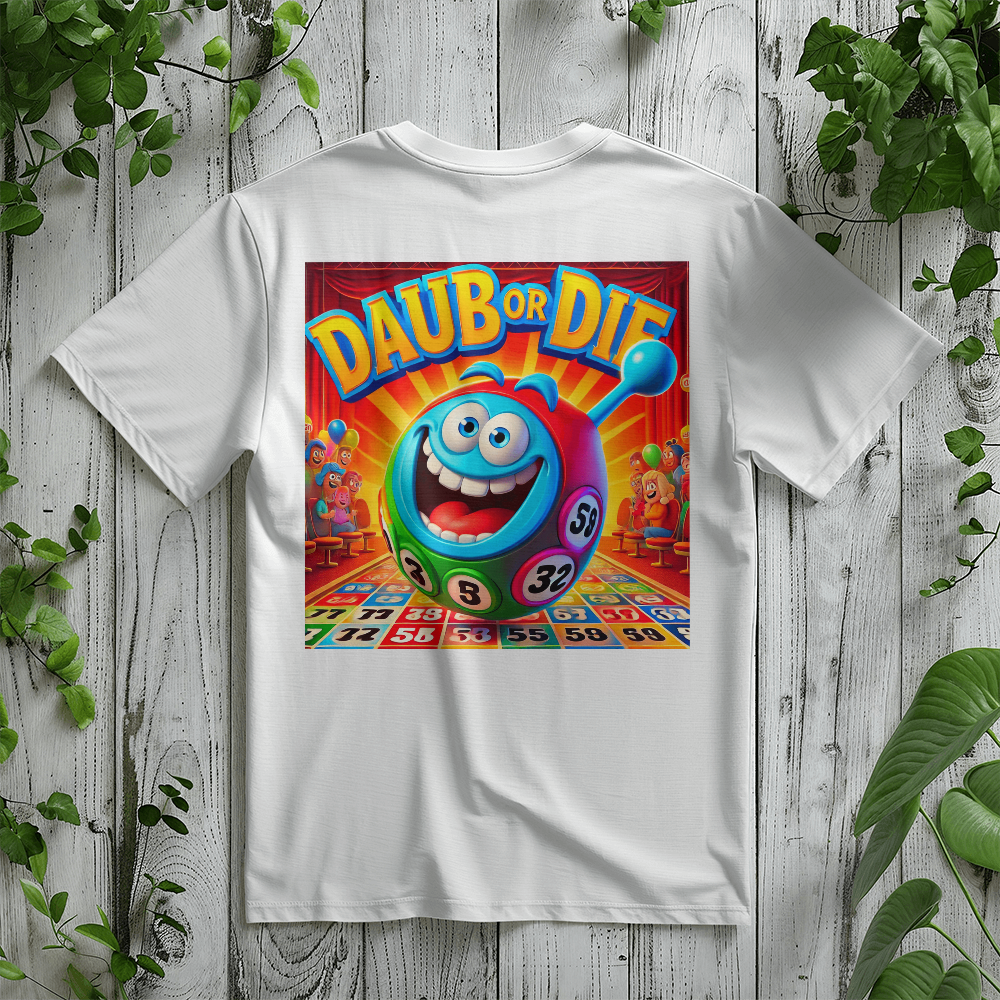 Daub Or Die - Bella + Canvas 3001 Unisex T-shirt Back Print - Gift for Her - Gift for Him