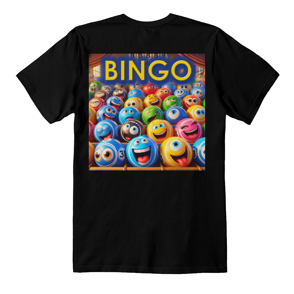 Bingo 1 - Bella + Canvas 3001 Unisex T-shirt Back Print - Gift for Her - Gift for Him