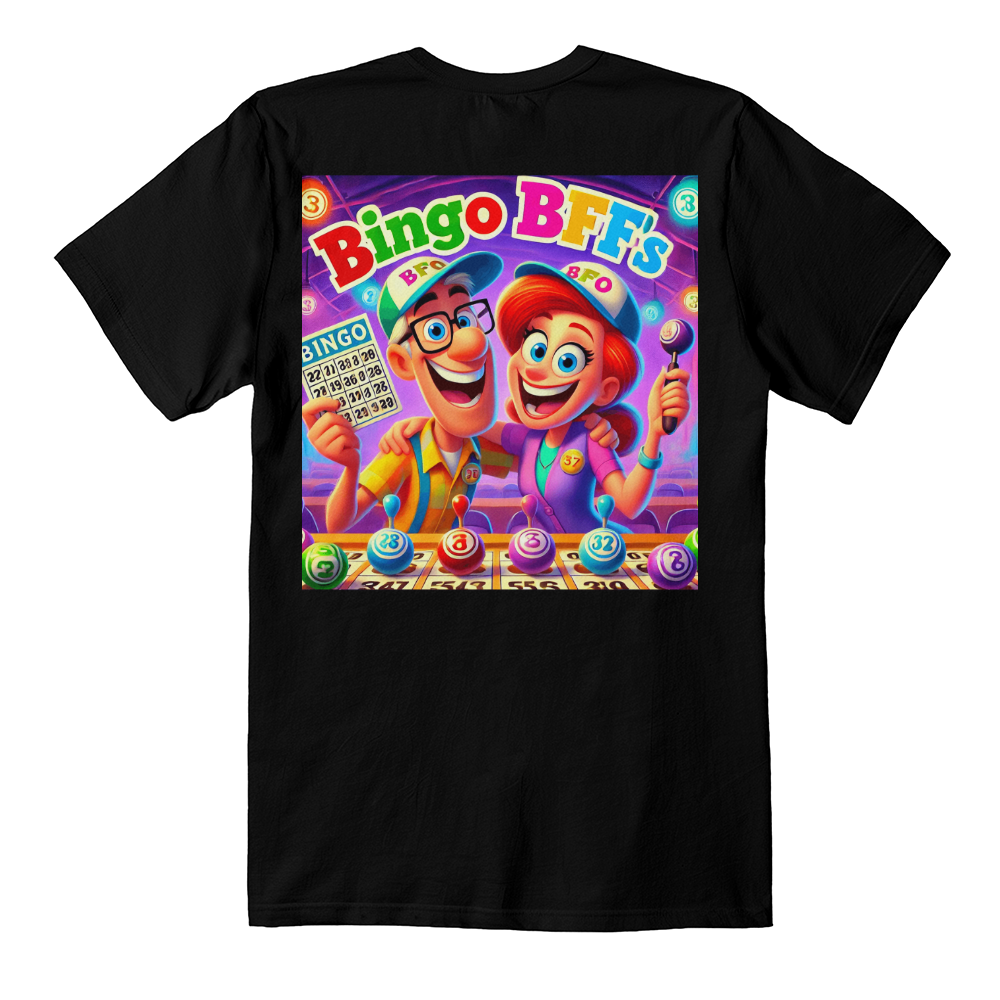 Bingo BFFS 2 - Bella + Canvas 3001 Unisex T-shirt Back Print - Gift for Her - Gift for Him