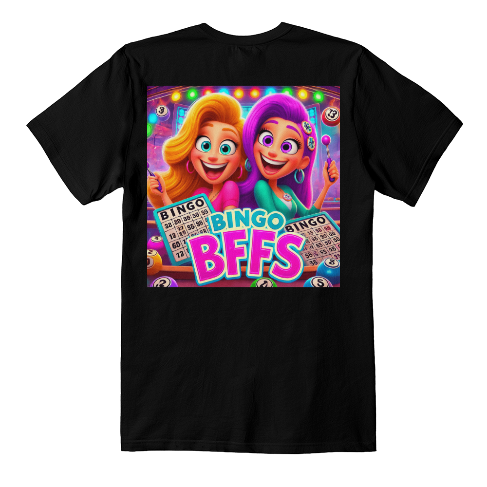 Bingo BFFS 1 - Bella + Canvas 3001 Unisex T-shirt Back Print - Gift for Her