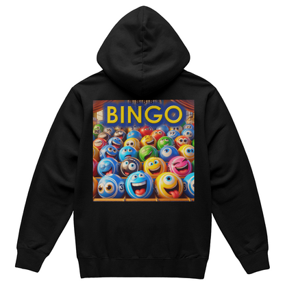 Bingo 1 - Bella + Canvas 3719 Pullover Fleece Hoodie Back Print - Gift for Her - Gift for Him