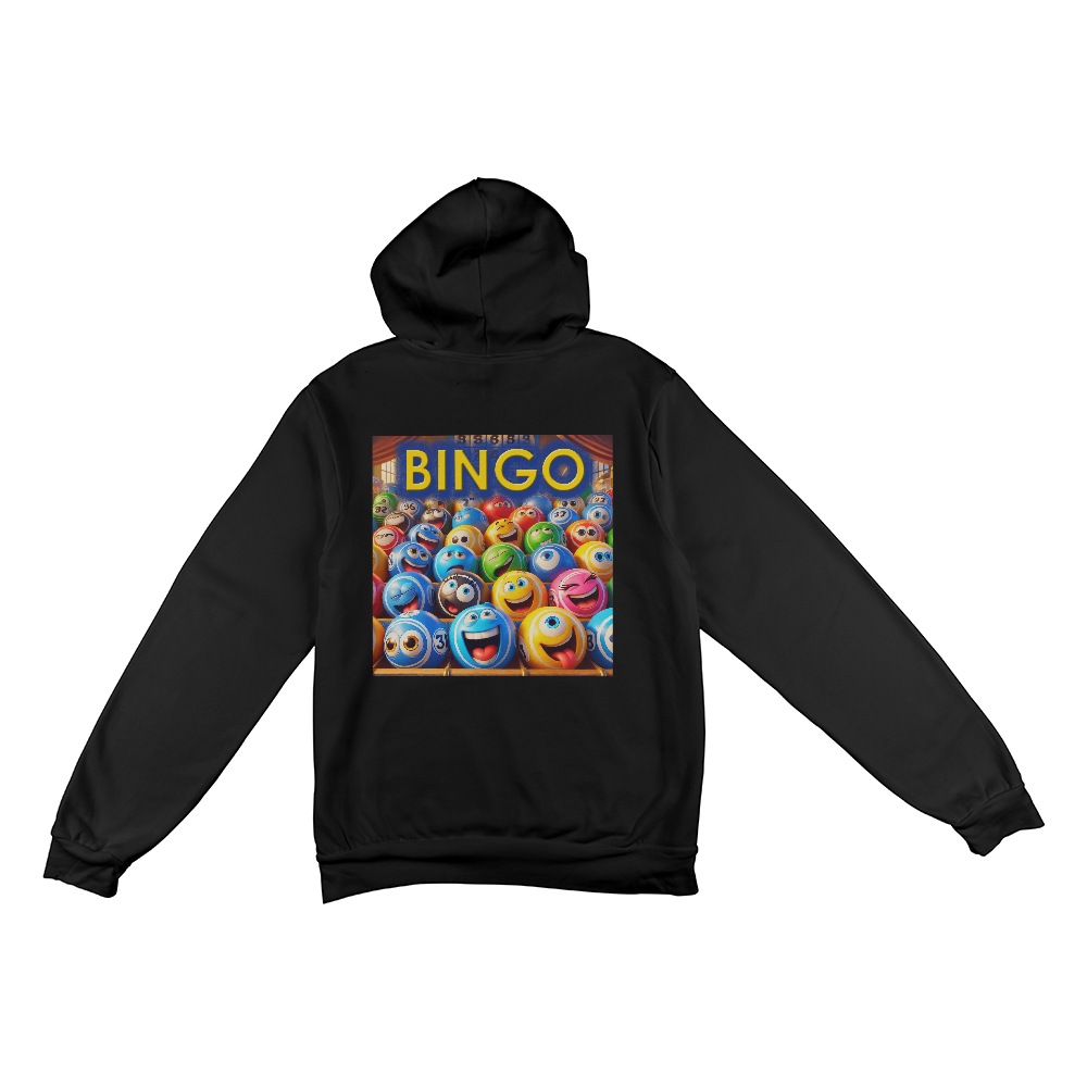 Bingo 1 - Bella + Canvas 3719 Pullover Fleece Hoodie Back Print - Gift for Her - Gift for Him