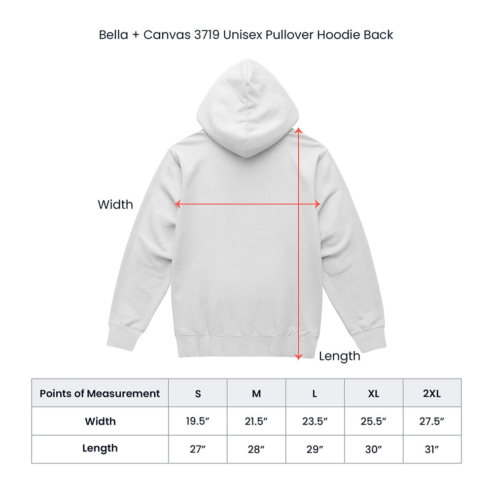 Bingo 1 - Bella + Canvas 3719 Pullover Fleece Hoodie Back Print - Gift for Her - Gift for Him