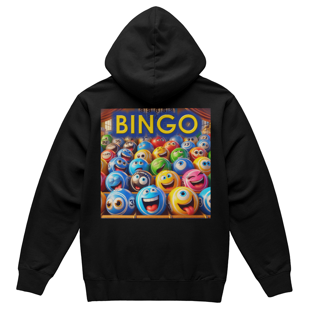 Bingo 1 - Bella + Canvas 3719 Pullover Fleece Hoodie Back Print - Gift for Her - Gift for Him