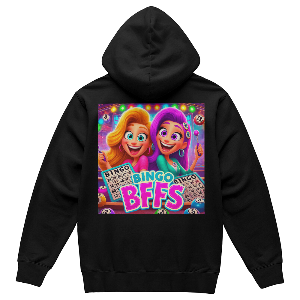 Bingo BFFS 1 - Bella + Canvas 3719 Pullover Fleece Hoodie Back Print - Gift for Her