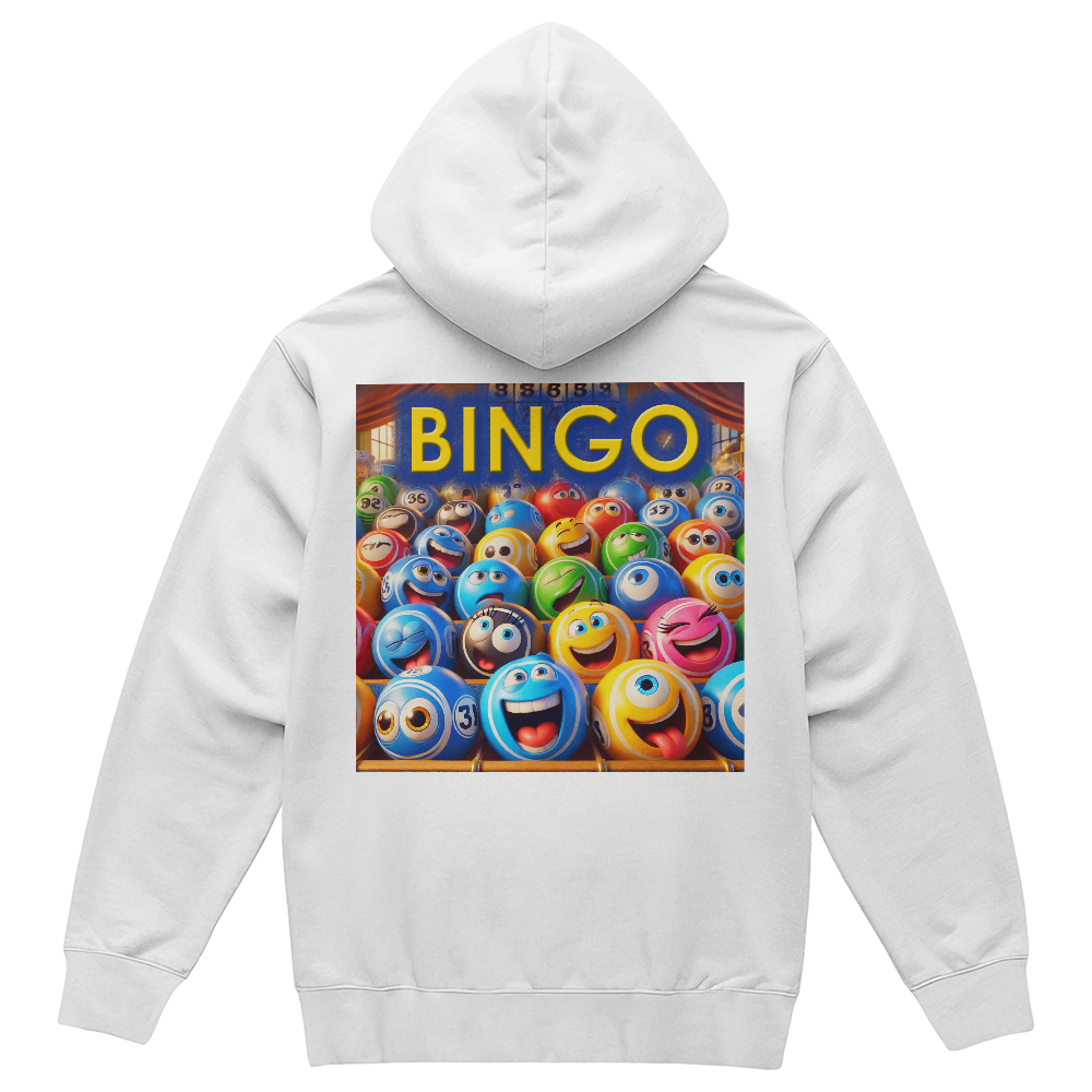 Bingo 1 - Bella + Canvas 3719 Pullover Fleece Hoodie Back Print - Gift for Her - Gift for Him