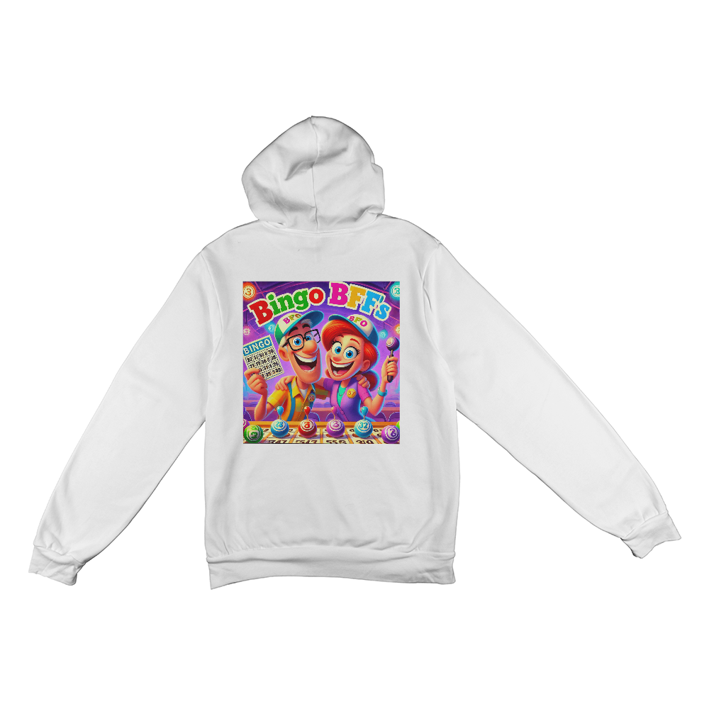 Bingo BFFS 2 - Bella + Canvas 3719 Pullover Fleece Hoodie Back Print - Gift for Her - Gift for Him