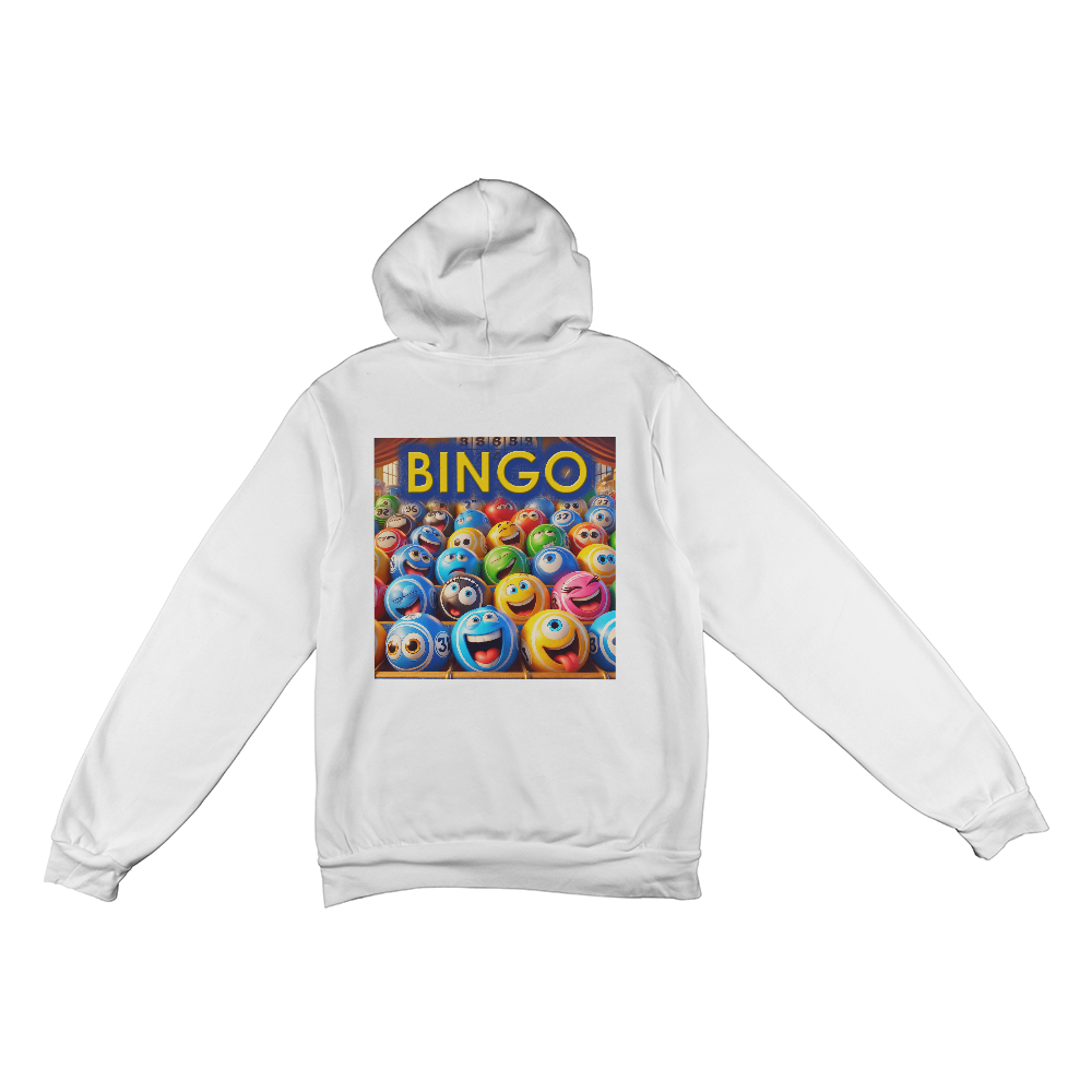 Bingo 1 - Bella + Canvas 3719 Pullover Fleece Hoodie Back Print - Gift for Her - Gift for Him