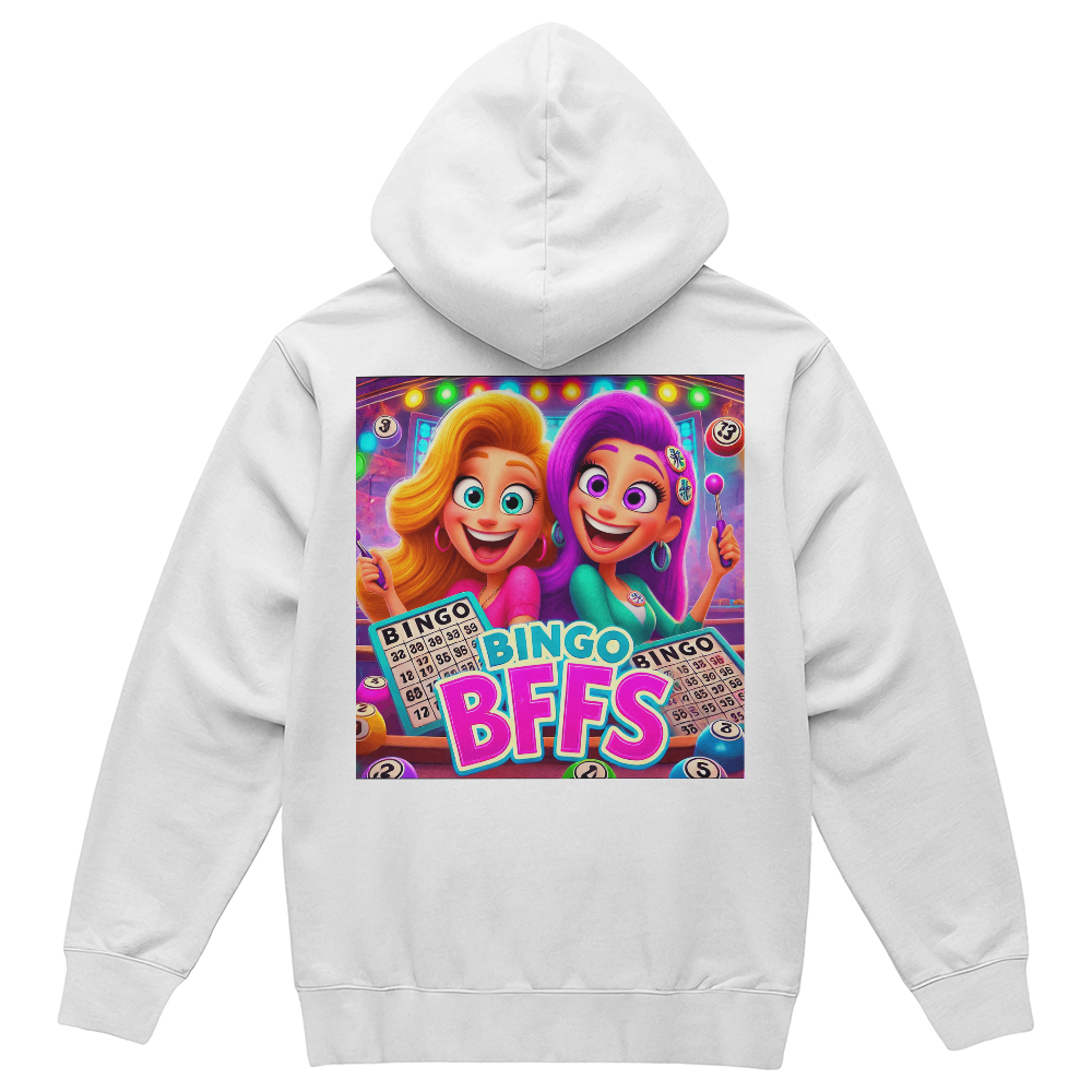 Bingo BFFS 1 - Bella + Canvas 3719 Pullover Fleece Hoodie Back Print - Gift for Her