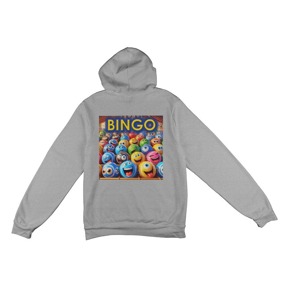 Bingo 1 - Bella + Canvas 3719 Pullover Fleece Hoodie Back Print - Gift for Her - Gift for Him