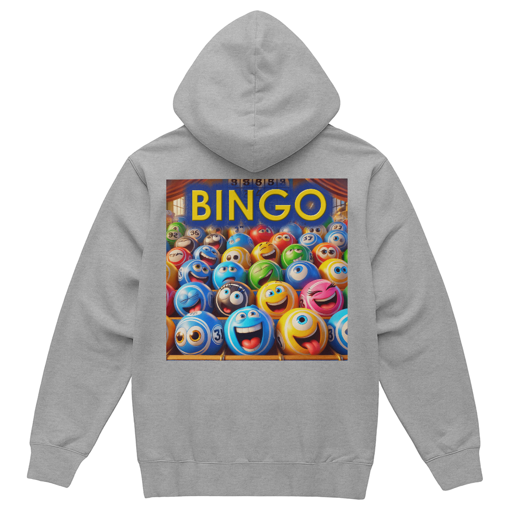 Bingo 1 - Bella + Canvas 3719 Pullover Fleece Hoodie Back Print - Gift for Her - Gift for Him