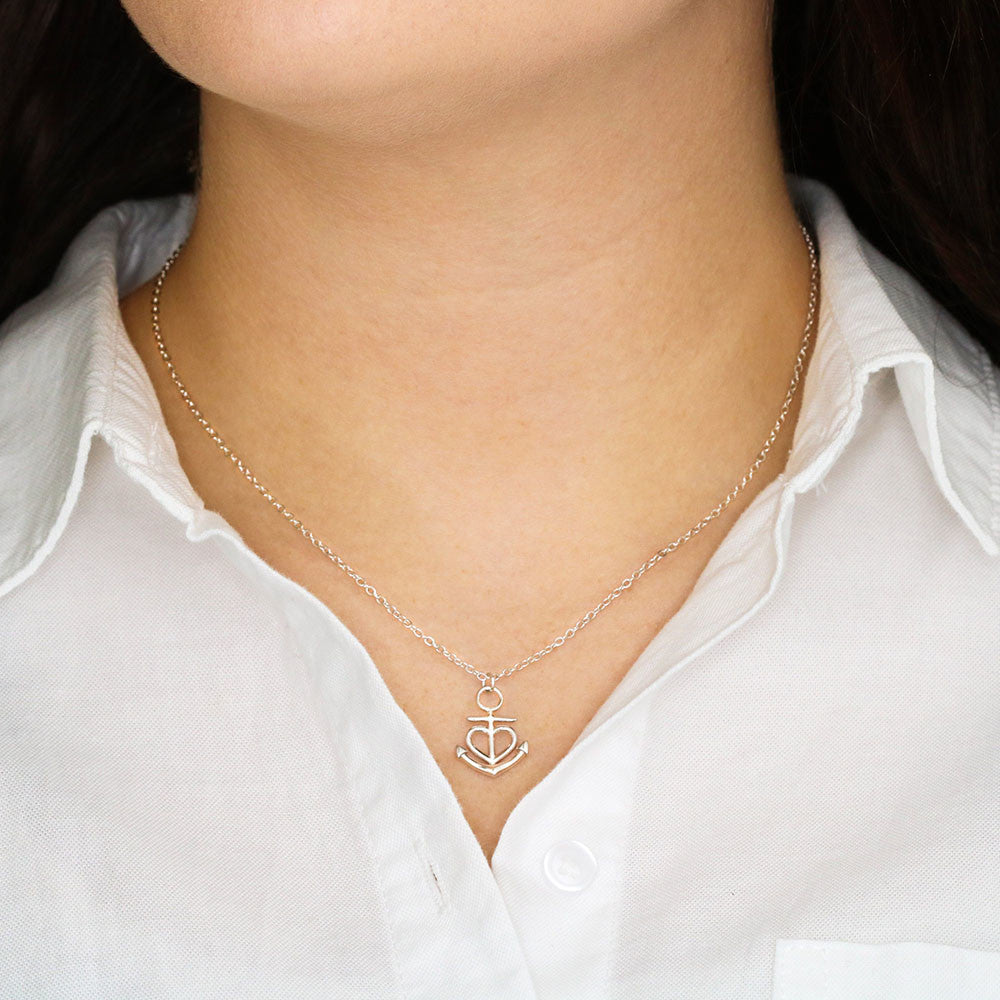 Faith Anchor Necklace – Gift for Her - Gift for Him