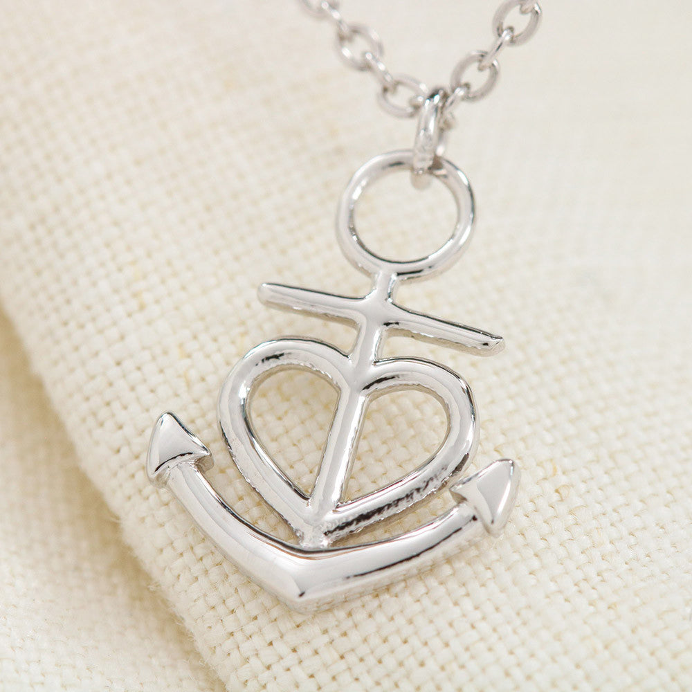 Faith Anchor Necklace – Gift for Her - Gift for Him