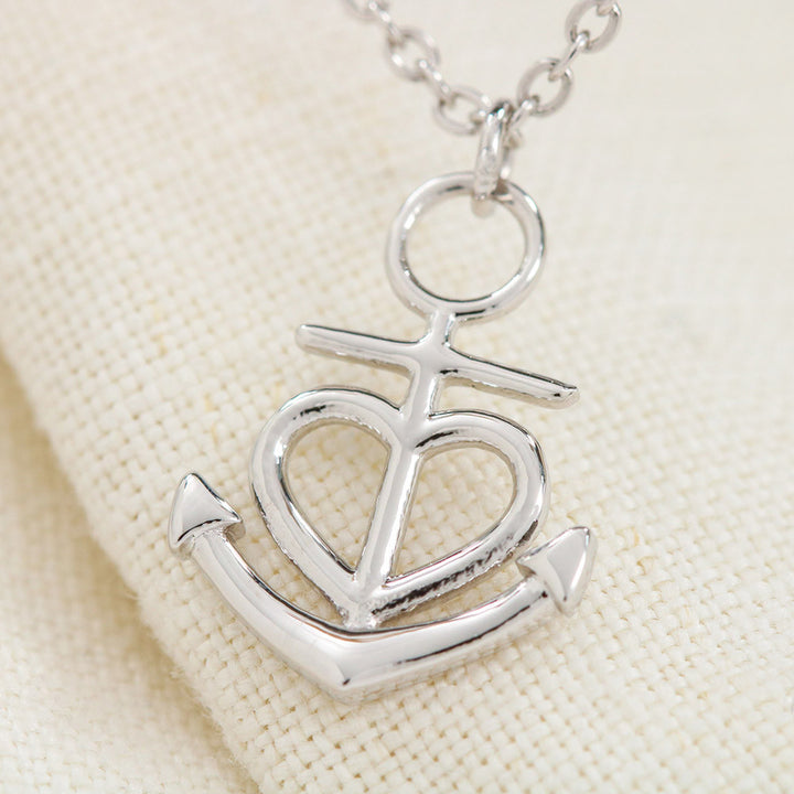 Faith Anchor Necklace – Gift for Her - Gift for Him
