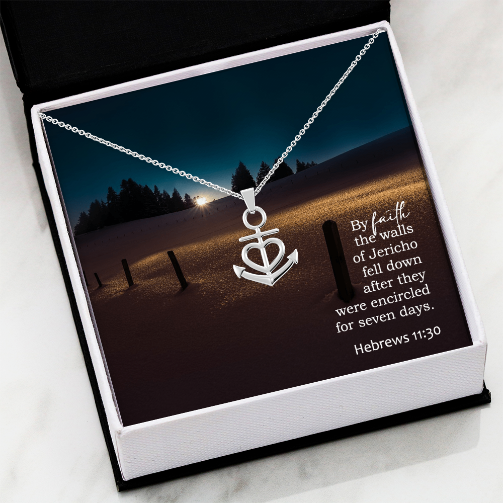 Faith Anchor Necklace – Gift for Her - Gift for Him