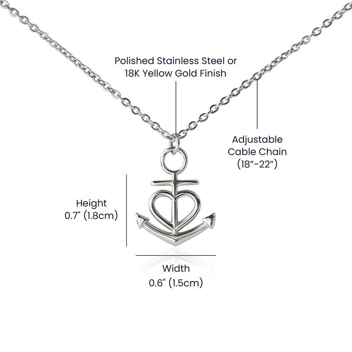 Faith Anchor Necklace – Gift for Her - Gift for Him