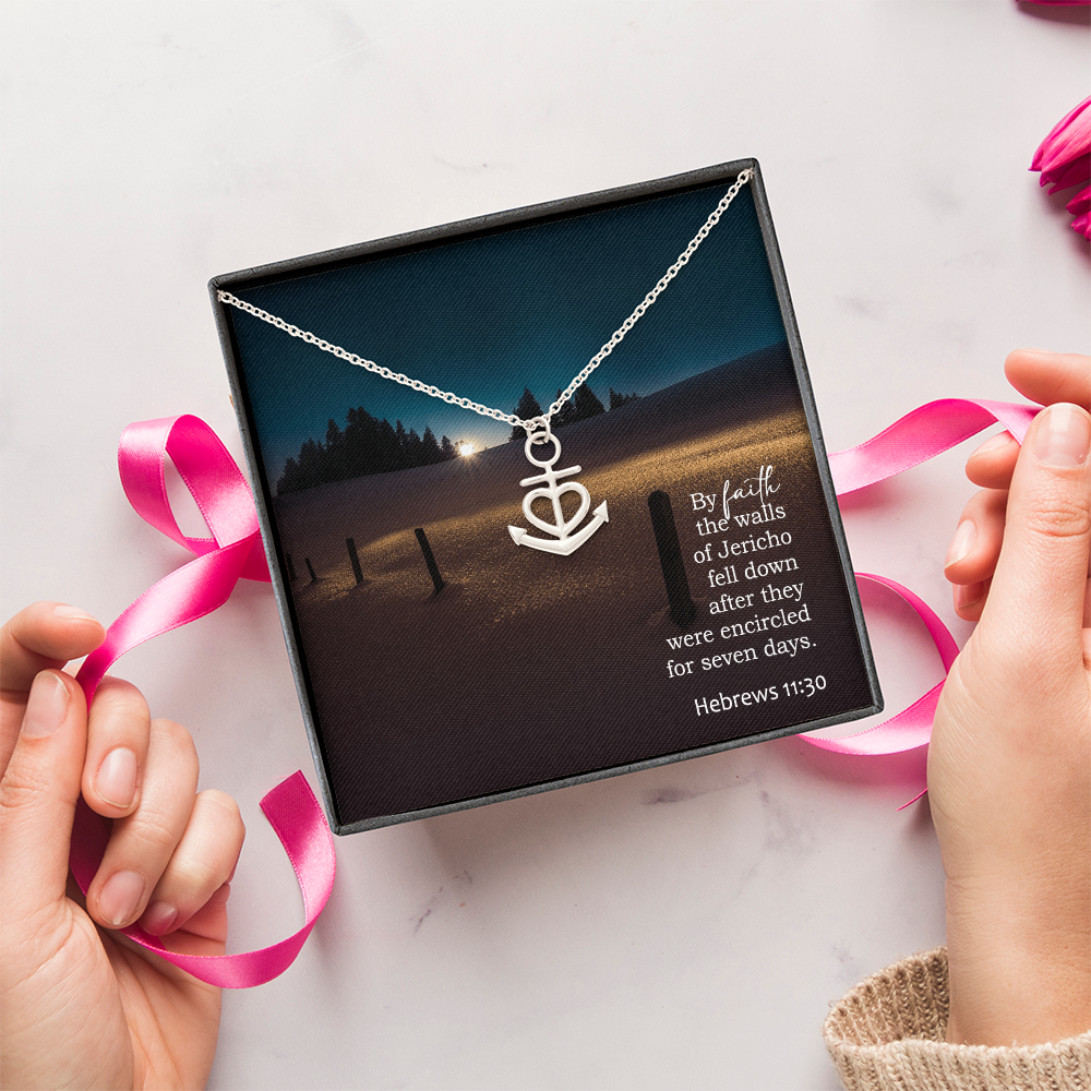 Faith Anchor Necklace – Gift for Her - Gift for Him