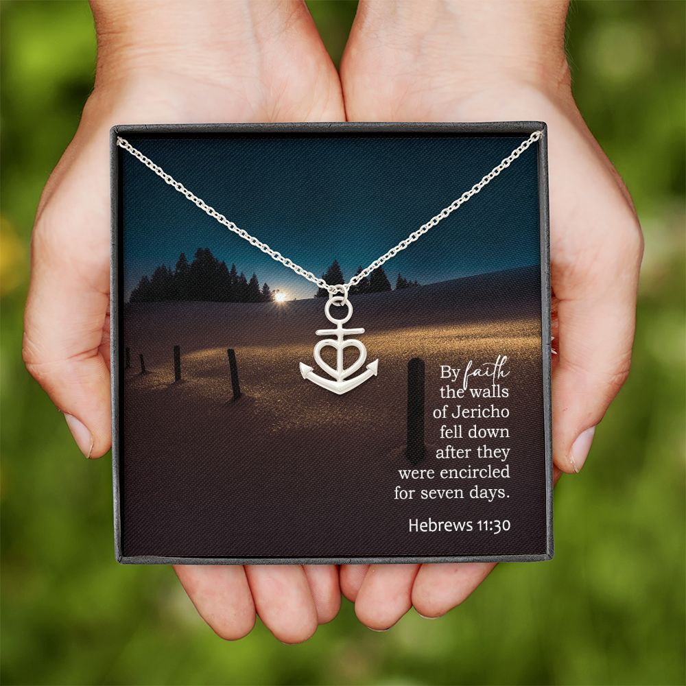 Faith Anchor Necklace – Gift for Her - Gift for Him