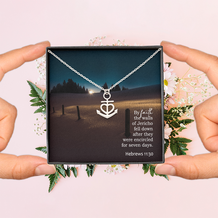 Faith Anchor Necklace – Gift for Her - Gift for Him