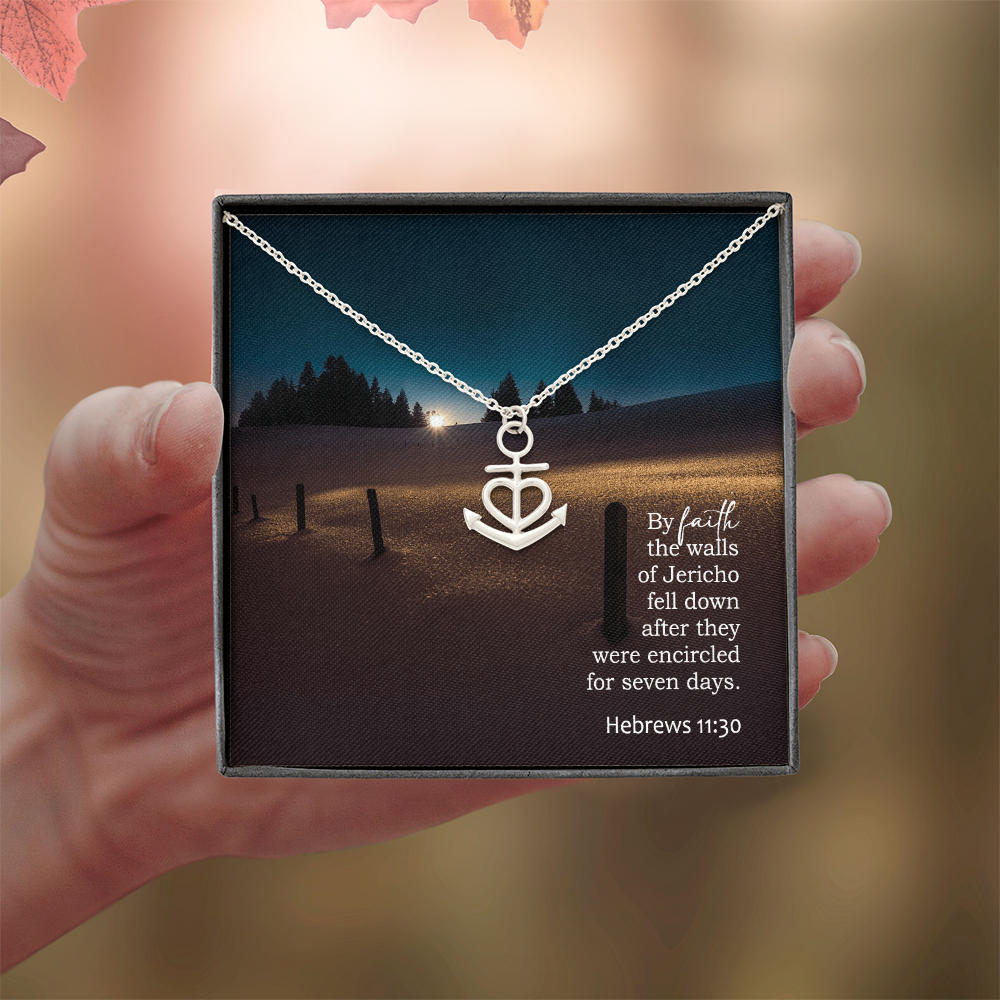 Faith Anchor Necklace – Gift for Her - Gift for Him