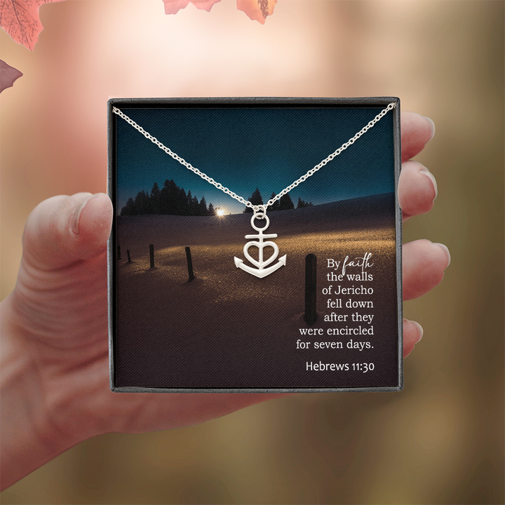 Faith Anchor Necklace – Gift for Her - Gift for Him