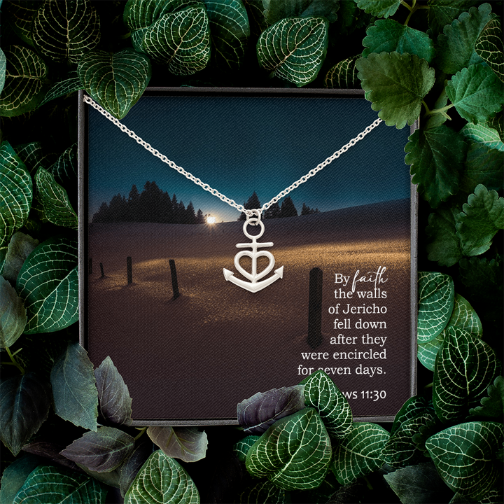 Faith Anchor Necklace – Gift for Her - Gift for Him