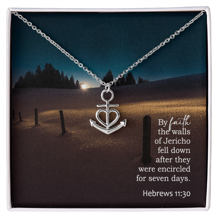 Faith Anchor Necklace – Gift for Her - Gift for Him