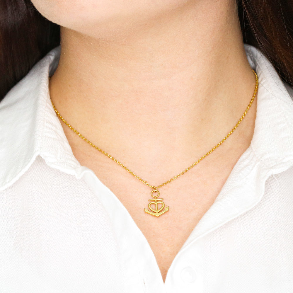 Faith Anchor Necklace – Gift for Her - Gift for Him