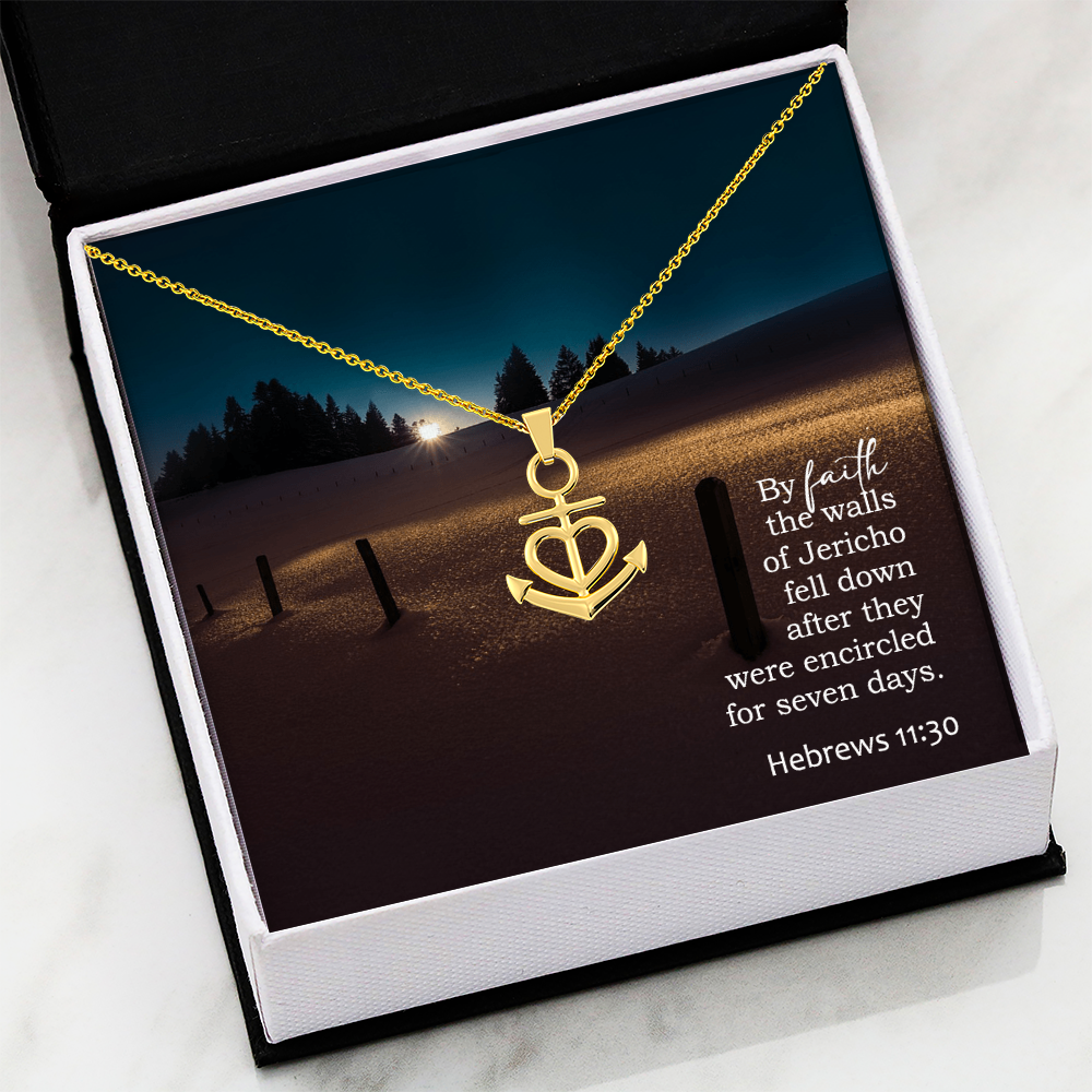 Faith Anchor Necklace – Gift for Her - Gift for Him