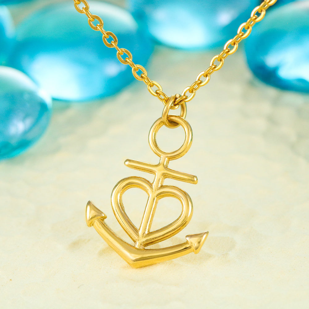 Faith Anchor Necklace – Gift for Her - Gift for Him