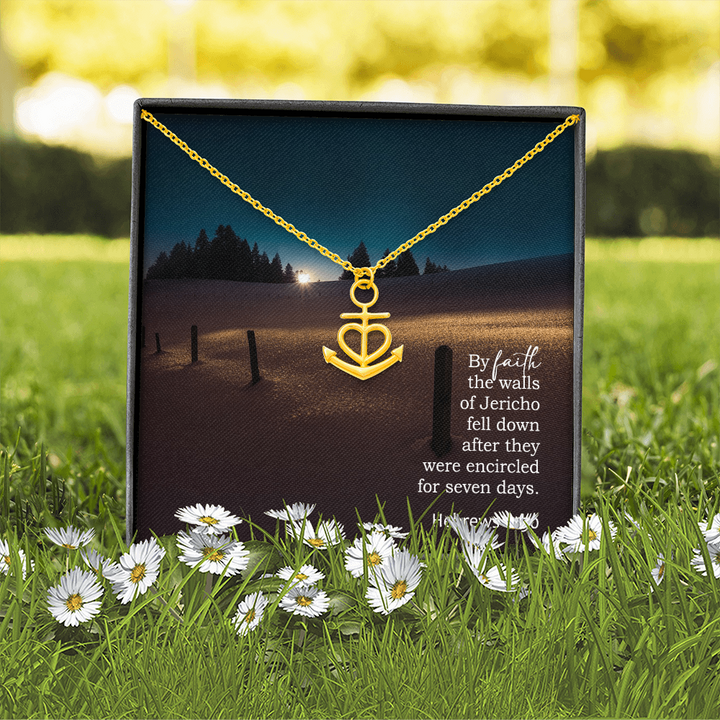 Faith Anchor Necklace – Gift for Her - Gift for Him
