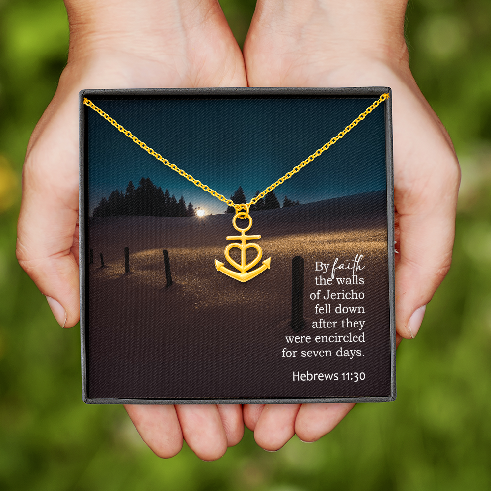 Faith Anchor Necklace – Gift for Her - Gift for Him