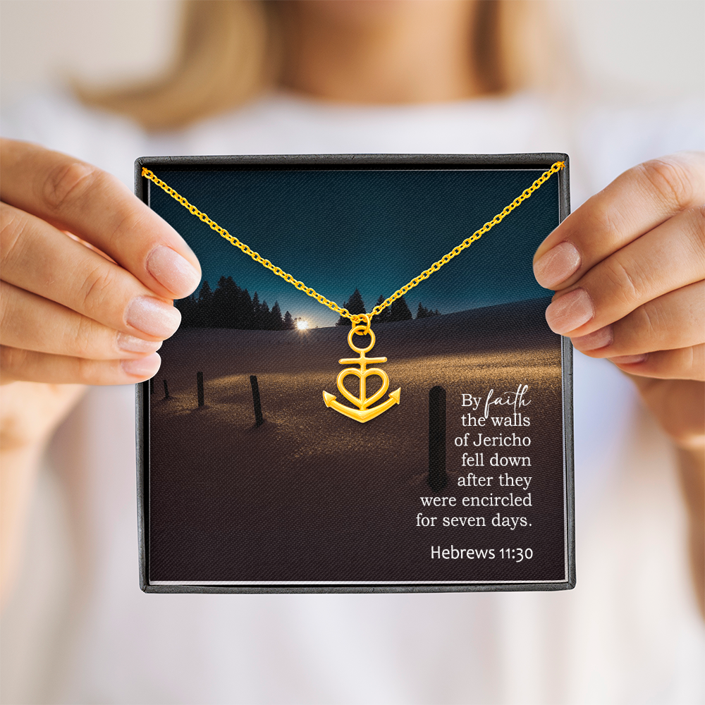 Faith Anchor Necklace – Gift for Her - Gift for Him