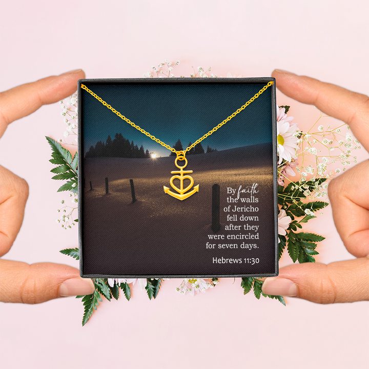 Faith Anchor Necklace – Gift for Her - Gift for Him