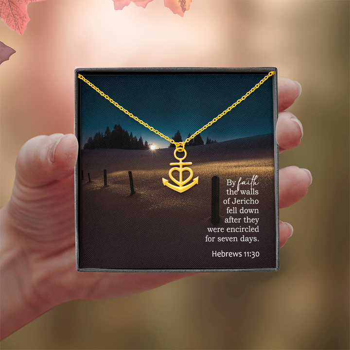 Faith Anchor Necklace – Gift for Her - Gift for Him