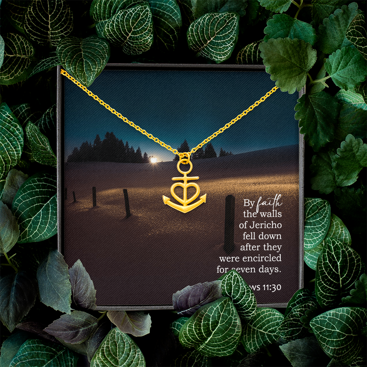 Faith Anchor Necklace – Gift for Her - Gift for Him