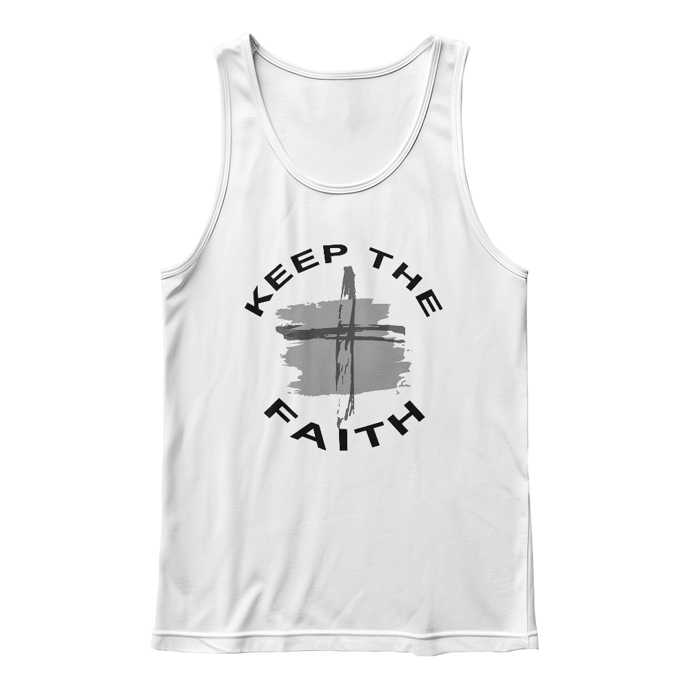 Keep The Faith - 3480 Bella + Canvas Unisex Jersey Tank Front Print - Gift for Her - Gift for Him