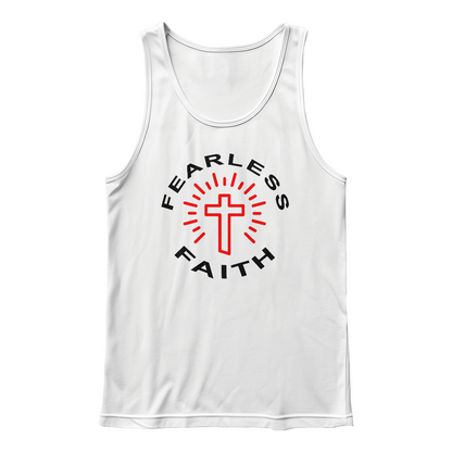 Fearless Faith - 3480 Bella + Canvas Unisex Jersey Tank Front Print - Gift for Her - Gift for Him