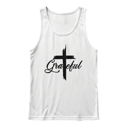 Grateful (Black) Tank Top – Gift for Her - Gift for Him