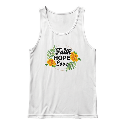 Faith Hope Love - 3480 Bella + Canvas Unisex Jersey Tank Front Print - Gift for Her
