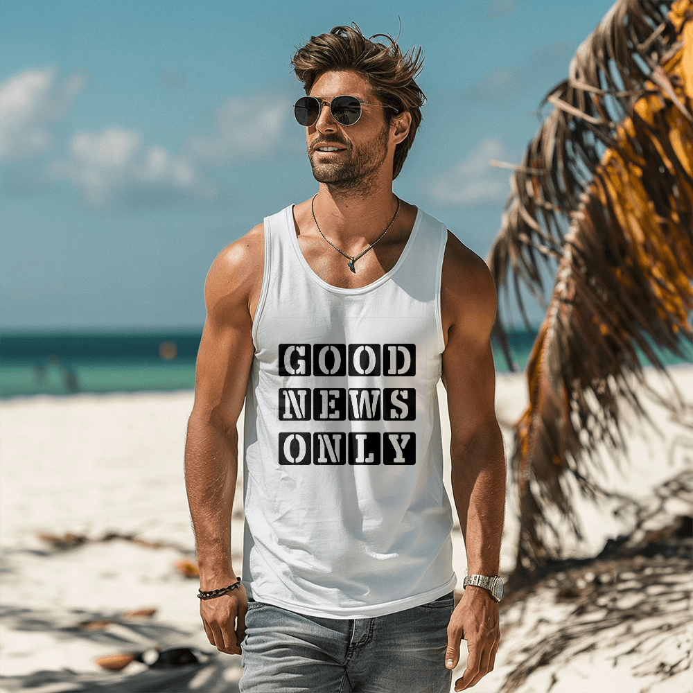 Good News Only - 3480 Bella + Canvas Unisex Jersey Tank Front Print - Gift for Her - Gift for Him