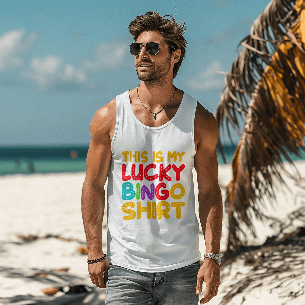 This Is My Lucky Bingo Shirt - Bella + Canvas 3480 Unisex Jersey Tank Front Print - Gift for Her - Gift for Him