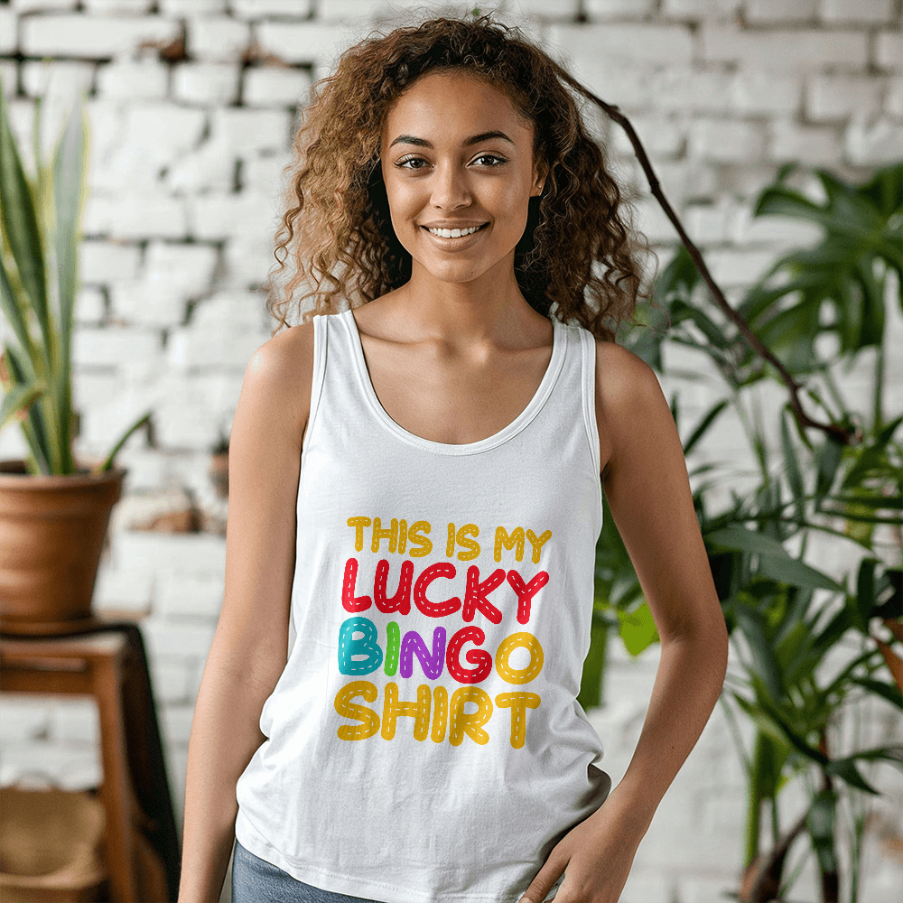 This Is My Lucky Bingo Shirt - Bella + Canvas 3480 Unisex Jersey Tank Front Print - Gift for Her - Gift for Him