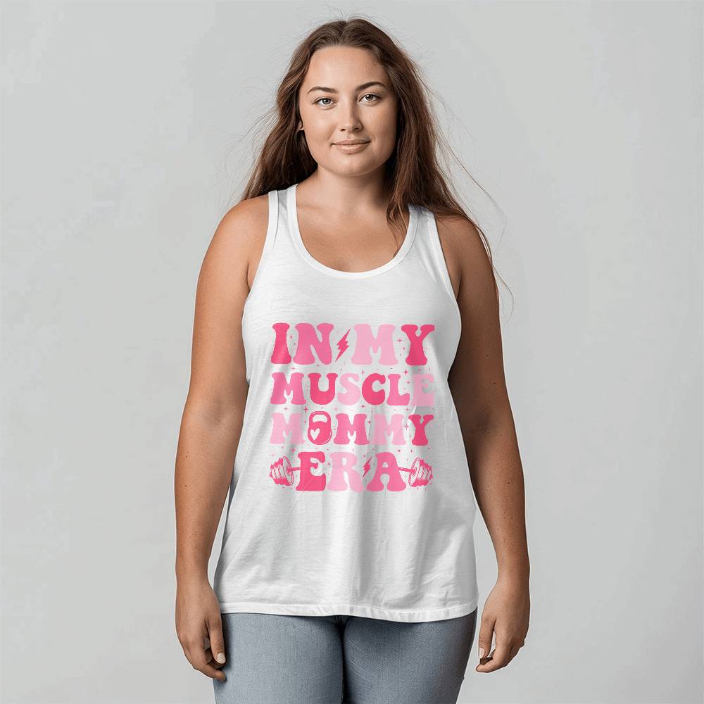 In My Muscle Mommy Era - 3480 Bella + Canvas Unisex Jersey Tank Front Print Design - Gift for Mom