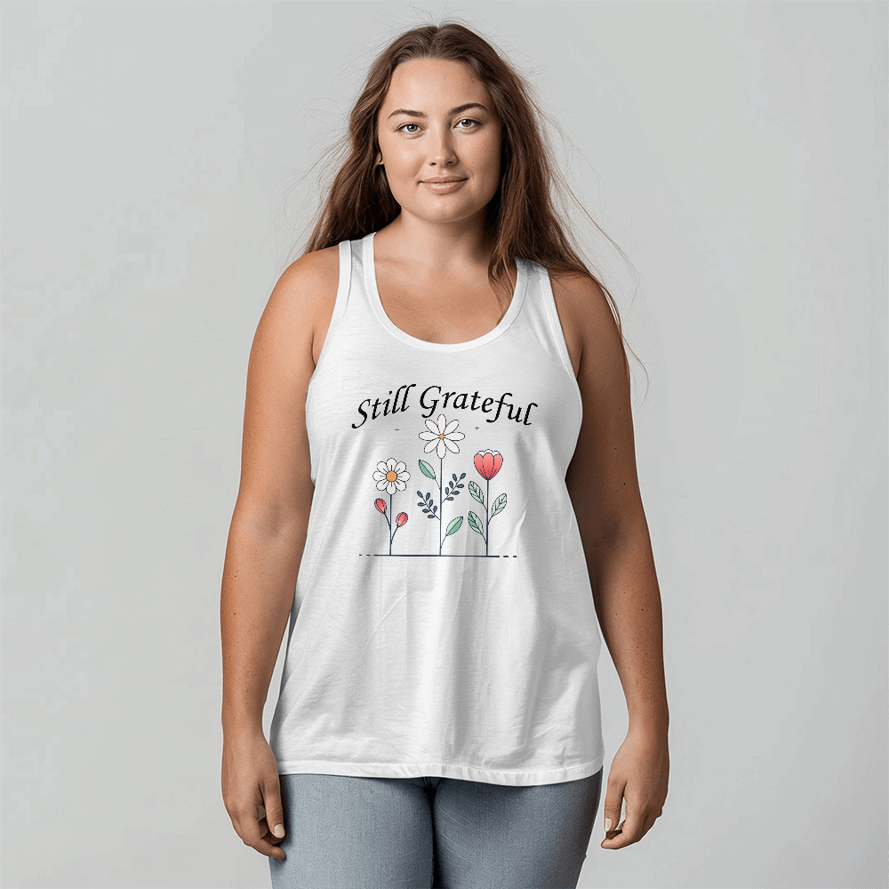Still Grateful - 3480 Bella + Canvas Unisex Jersey Tank Front Print - Gift for Her - Gift for Him