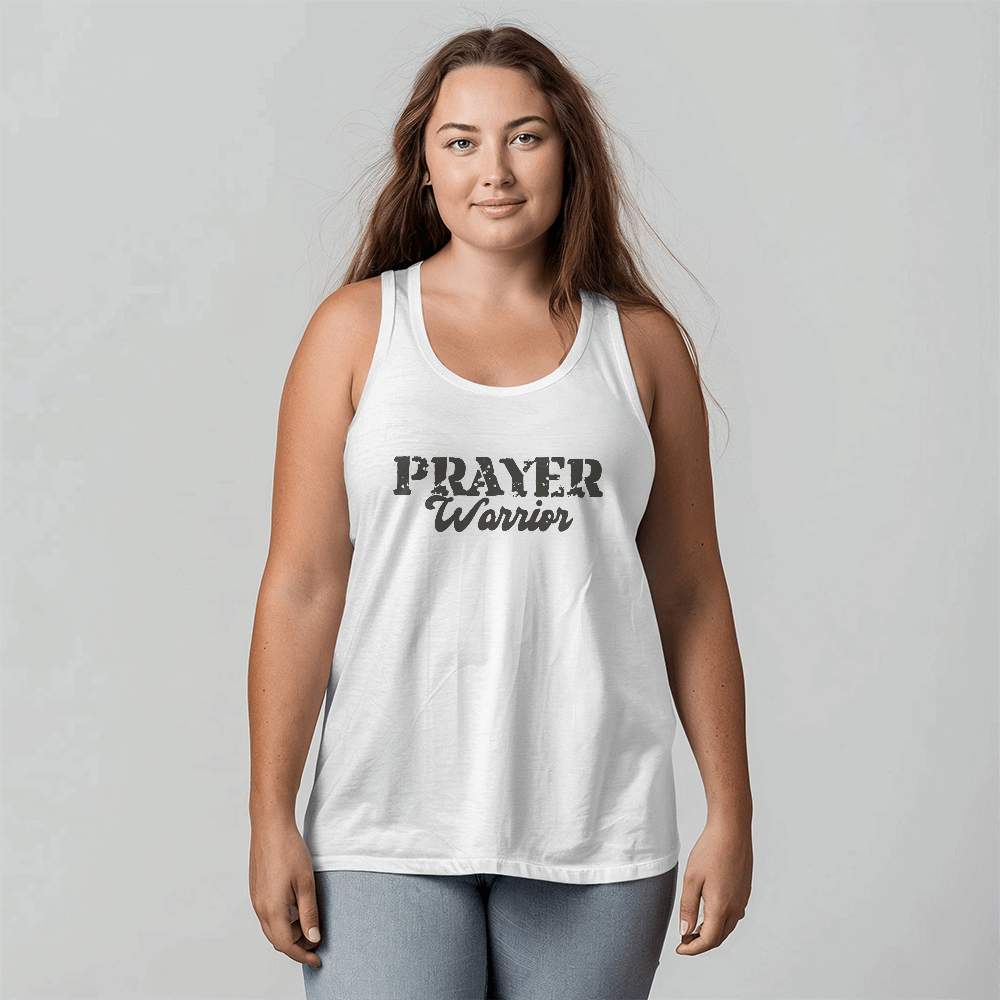 Prayer Warrior - 3480 Bella + Canvas Unisex Jersey Tank Front Print - Gift for Her - Gift for Him