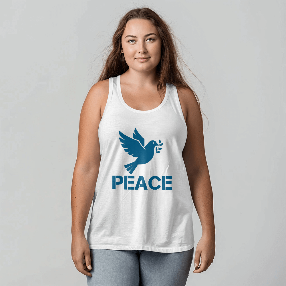 PEACE - 3480 Bella + Canvas Unisex Jersey Tank Front Print - Gift for Her - Gift for Him