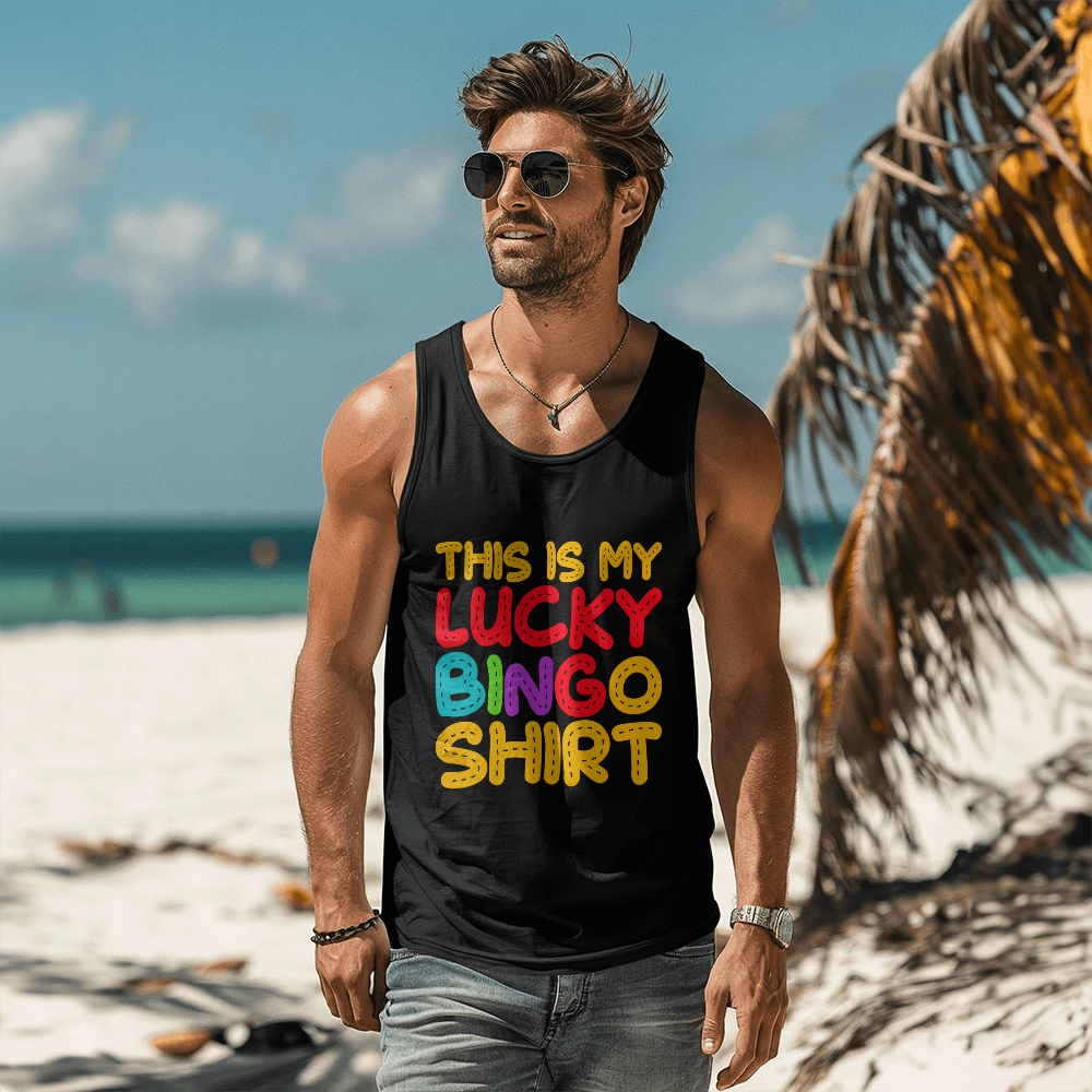 This Is My Lucky Bingo Shirt - Bella + Canvas 3480 Unisex Jersey Tank Front Print - Gift for Her - Gift for Him